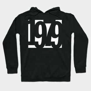 1979 Funky Overlapping Reverse Numbers for Dark Backgrounds Hoodie